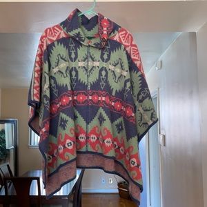 Poncho by Ralph Lauren multi-colored, one size - fun for the Fall